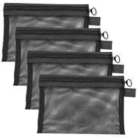 Kleine Make-up-Tasche, 4 Stück, Netz-Make-up-Taschen für Handtasche, Kosmetiktasche mit Reißverschluss, Taschen-Organizer-Taschen für Kosmetik, Toilettenartikel, Urlaub, Reisen und den täglichen