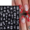 9 Sheets New Year Nail Stickers 3D Self-Adhesive Santa Claus