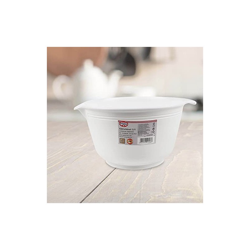 Dr. Oetker Rührschüssel, 3 L, Weiß, Weiss/Opulenter Garten