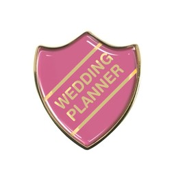 Capricornone Wedding Planner Pink School Shield Badge