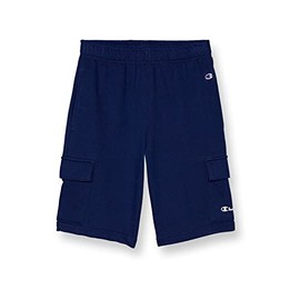 Champion Boys' Little Men, Athletic Shorts with Cargo Pockets, 8", Navy