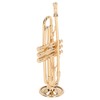 Trumpet Model Ornaments Exquisite Brass Miniature Instrument Desktop Decoration Gold