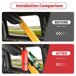 Linskip Roll Bar Fire Extinguisher Bracket Mount Fit for 2021-2024 Ford Bronco 4Door, Dual Cup Bottle Holder for Bronco Accessories(Right)