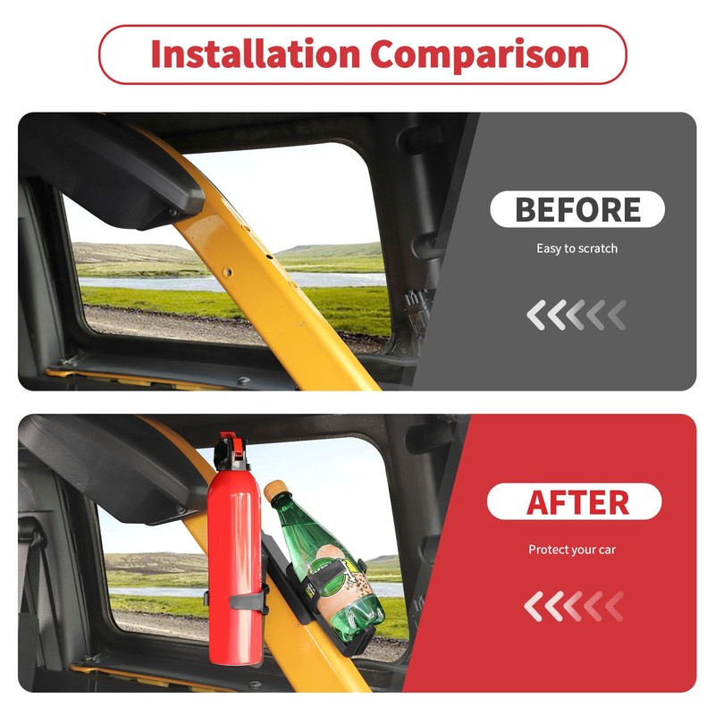 Linskip Roll Bar Fire Extinguisher Bracket Mount Fit for 2021-2024