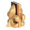 Creative Co-Op Decorative Fleur de Lis Resin Bookends, Gold