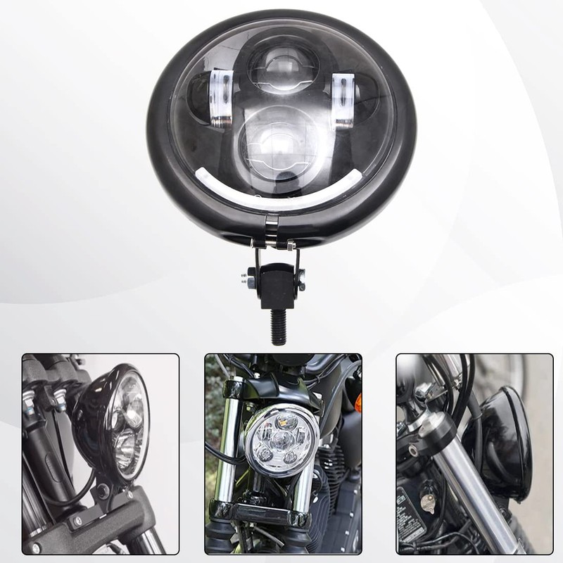 UTVIUNCT Lengthened Bolt 5.75 Inch Headlight Housing Universal Motorcycle 5