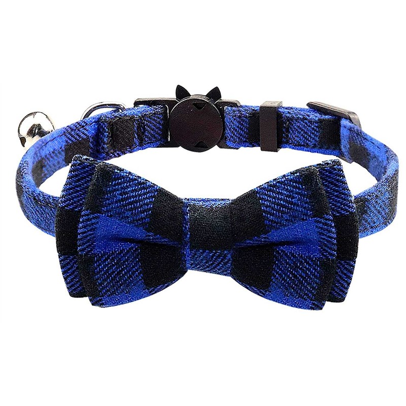 Cat Collar with Bell and Bow Tie, Quick Release Safety