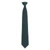 DQT Men's Plain Twill Wedding Formal Clip On Tie -