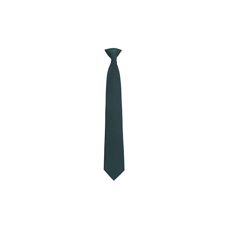 DQT Men's Plain Twill Wedding Formal Clip On Tie -