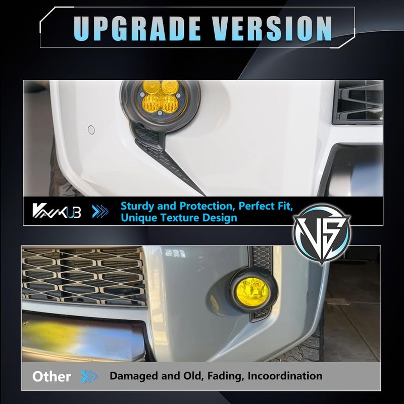 VANKUB 2 PCS Front Fog Light Decals for 2014-2024 Toyota