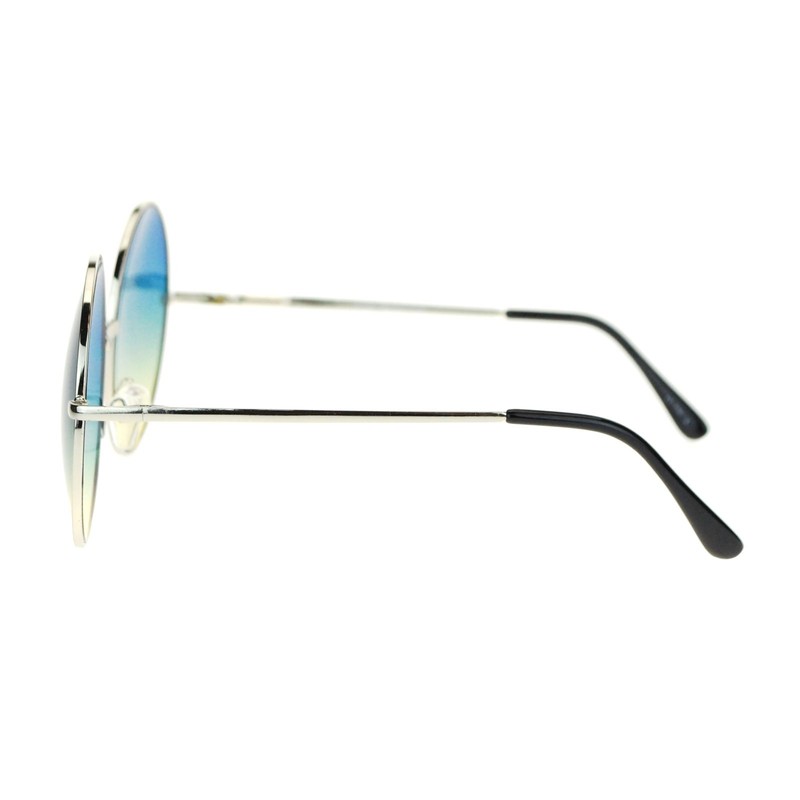 Hippie Retro Groovy Gradient Oversize Circle Lens Round Lennon Sunglasses