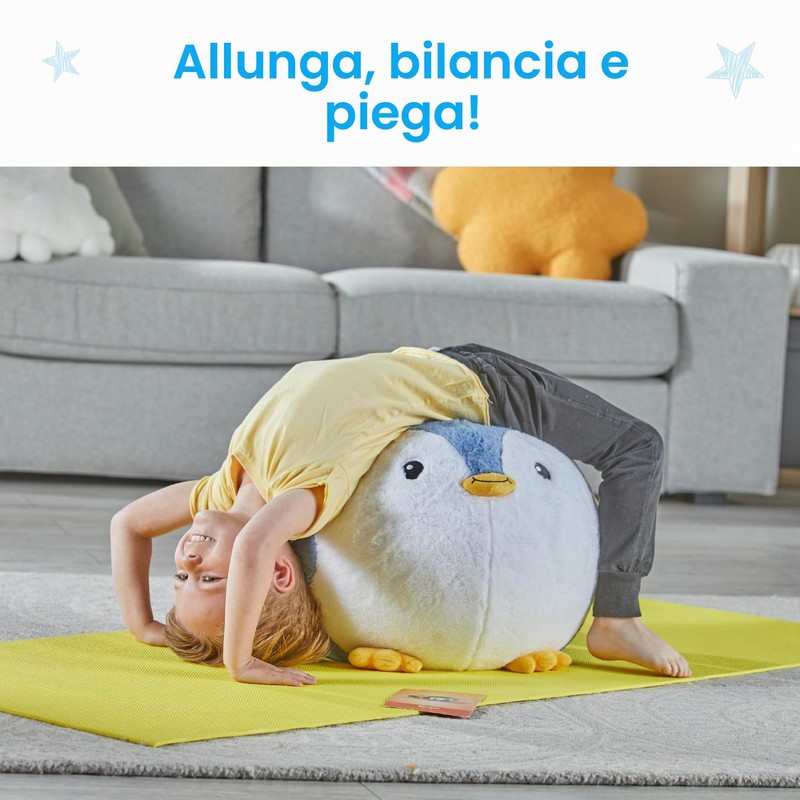 Learning Resources Yoga Ball Buddy con BubblePlush Pinguino, Palla Yoga