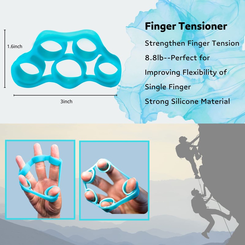 SolaBel Hand Grip Strengthener Set (3 Pack)- Adjustable Up To