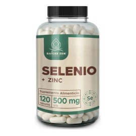 Selenio Zinc 120 Caps Raíces Zen Antioxidante Defensas Sabor
