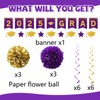 Graduation Decorations 2025 Purple, 2025 Grad Banner and Congrats Grad