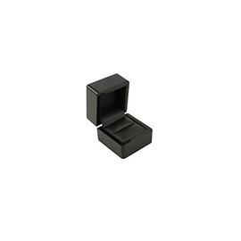 Luxury High Gloss Wooden Ring Box - Black Wood