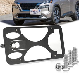 Anti Theft Front License Plate Bracket Mount Compatible with Nissan Rogue (2014-2022),No Drill Tow Hook License Plate Frame Holder,Installs in Seconds