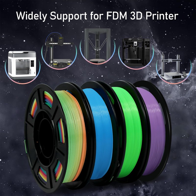 YOUSU 3D Printer Filament Bundle, Glow in The Dark Filament