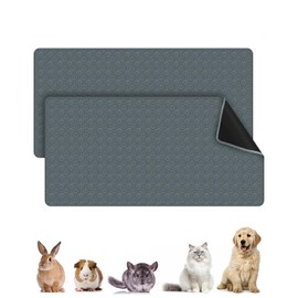 Bissap 2 Packs Guinea Pig Cage Liners, 47''X24'' Washable Guinea Pig Pee Pads Non Slip Reusable Fast and Super Absorbent Bedding for Small Animals Rabbit Hamster Chinchillas Rat