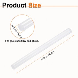 HARFINGTON 10pcs Hot Glue Sticks 0.43" Dia x 5.91" Long EVA Mini Hot Melt Adhesive Glue Stick for Hot Melt Gun Wood Plastic Glass Flowers Fabrics Foam, Clear