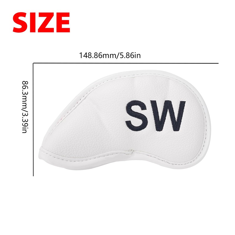 Andux 5Pack PU Golf Wedge Irons Club Head Covers NO.