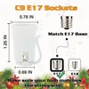 Encoidoz 250FT C9 Outdoor String Light Stringer, E17 Socket 12"