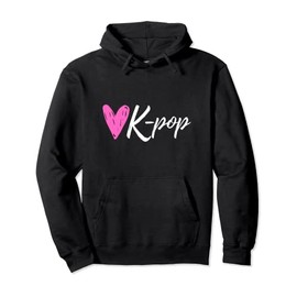 Love Heart K-pop and K Pop Korean Boy or Girl Band Lovers Pullover Hoodie