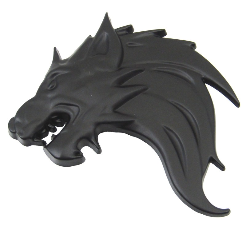 Wolf Wolf Car 3D Emblem Sticker Metal Left Right Easy