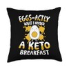 Eggs-actly What I Needed a Keto Breakfast Throw Pillow