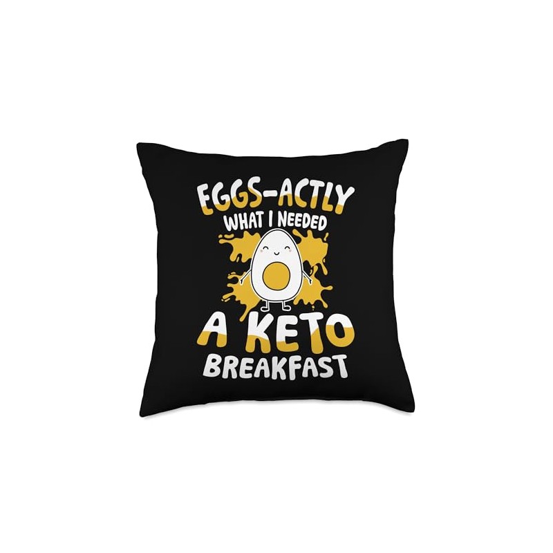 Eggs-actly What I Needed a Keto Breakfast Throw Pillow