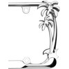 Chrome Palm Tree License Plate Frame for Women, Cute Hawaiian