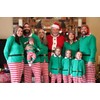 IFFEI Family Matching Christmas Pajamas Set One Piece Striped Hooded