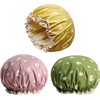 Gorros para Regadera, 3 Piezas, Ajustable, Impermeable, Mujer Reutilizable, Doble