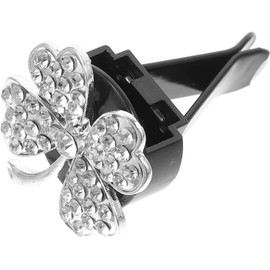 NUOBESTY Clip de Salida de Coche Decorativo Cristales Brillantes Clip para Ventilación de Metal y Cristal Ambientador para Coche Elegante Accesorio para Rejilla de Aire Automotriz