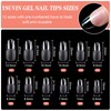 YSUVIN Nail Tips, Pack of 240 Fake Nails, Transparent, 12