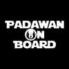 SW Padawan On Board Decal Notebook Car Laptop 5.5"x2.5" (White)