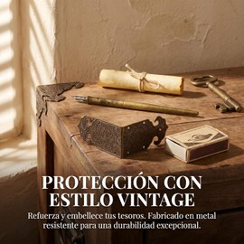 SHERCHPRY 8 Protectores De Esquinas De Metal Vintage Soportes De Esquina Decorativos para Joyeros Y Cajas De Madera Fácil Instalación Protección para Bordes En Baúles Y Cajas