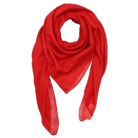 Superfreak® Cotton Cloth Scarf Shawl, 100 x 100 cm, 100% Cotton, All Colours - red
