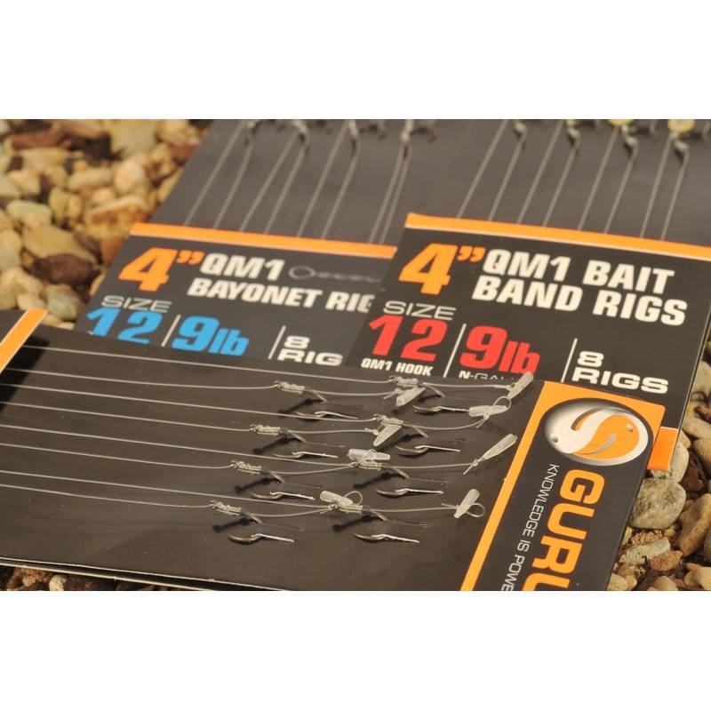 Guru QM1 15" Feeder Fishing Rigs On EVA Spool W/Speedstops: