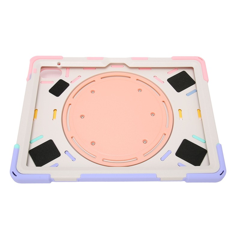 Tablet Case Silicone Hard PC Precise Cutouts Adjustable Strap 360