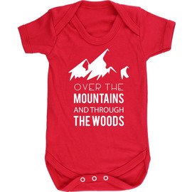 Hippowarehouse Over the mountains and through the woods baby vest bodysuit (short sleeve) boys girls