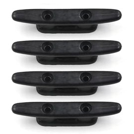 KinetiCore 4 Pcs Nylon Closed Base Cleat Rope Cleat Boat Mooring Dock Deck Rope Cleat Canoe Dinghy Accessories Compatible with Marine Yacht(Only Contain Cleats)