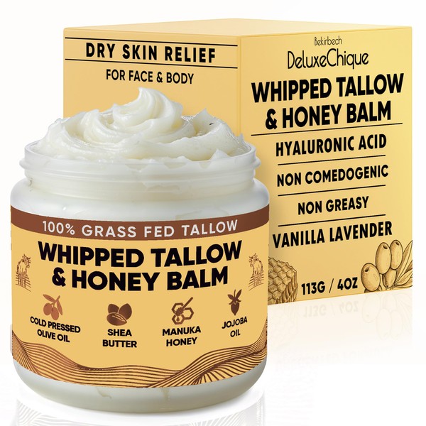 Bekirbech DeluxeChique Whipped Tallow Face Moisturizer – Vanilla Lavender Tallow
