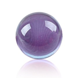 WSDMAVIS 1Pcs Magic Crystal Ball 40mm Healing Crystal Clear Purple Ball Background Home Decoration Sphere Photography Lens Ball Photo Prop