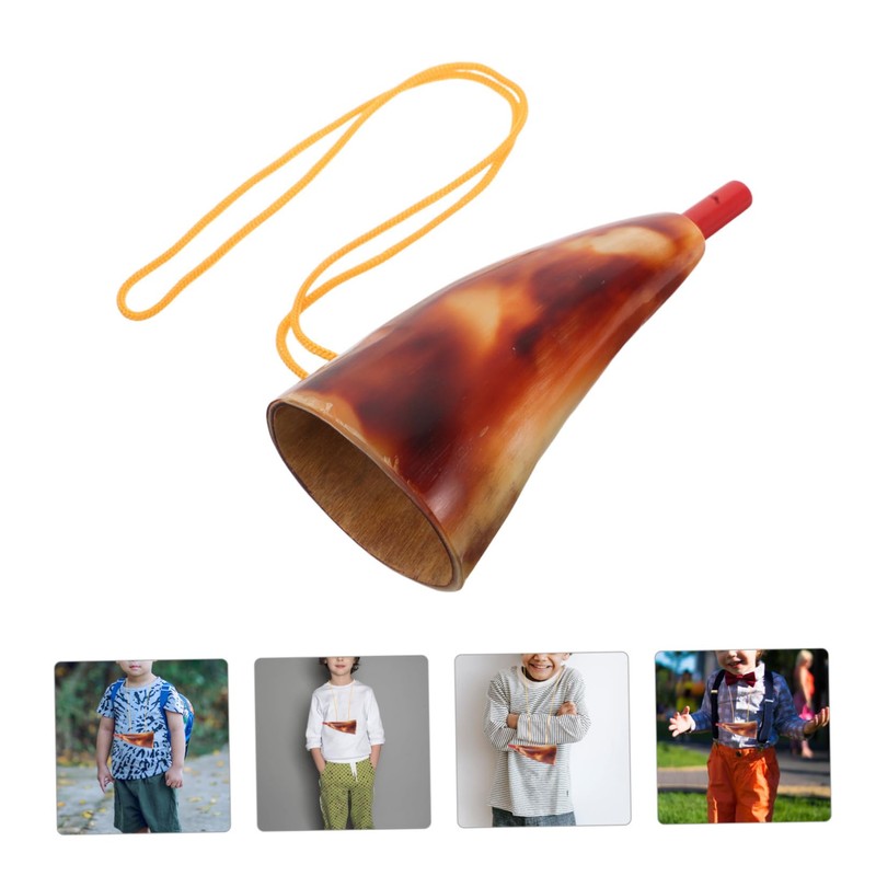KONTONTY Viking Horn Bull Horn Medieval Trumpet Instrument for Festivals