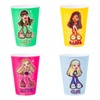 Silver Buffalo Bratz Airbrush Sparkle Juego de 4 vasos de