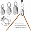 ExcInter Single Pulley M32 Steel Wheel Block Heavy Duty Pulley