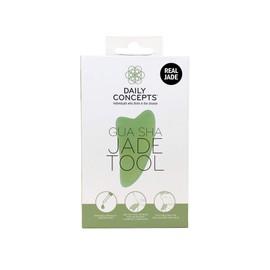 Daily Concepts Daily Jade Gua Sha Facial Tool to Help Sculpt Facial Features by Stimulating the Face and Leaving Brighter Glowing Skin, Safe for all Skin Types 107g