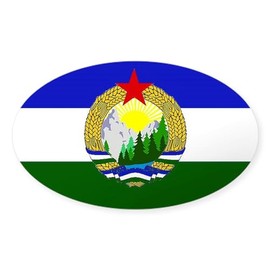 CafePress Flag of Socialist Cascadia Sticker Oval Car Bumper Sticker