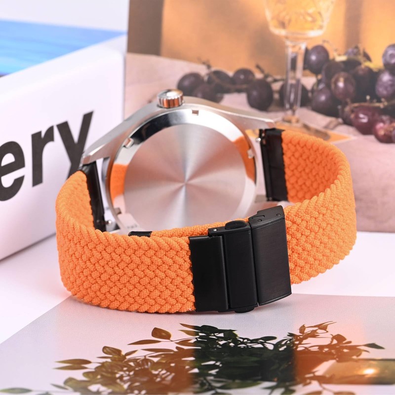 Anbeer Braided Nylon Watch Band, 0.7 inch (18 mm), 0.8